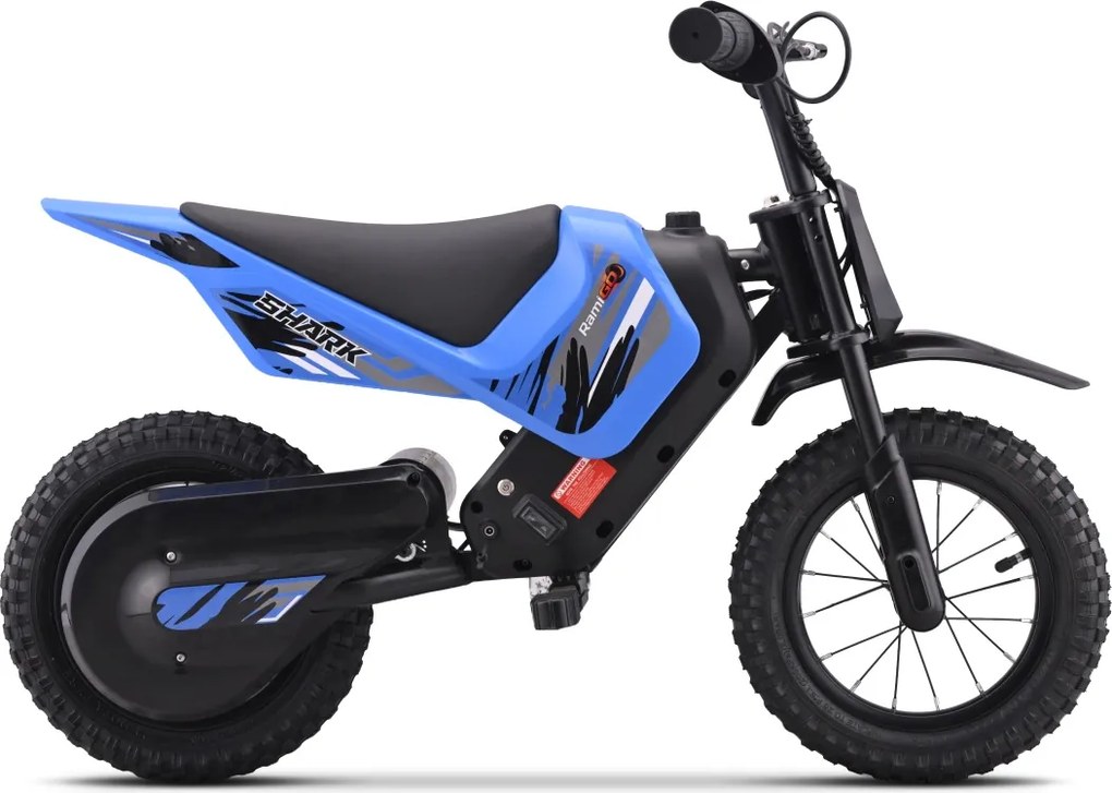 Mota elétrica para Crianças 12V SHARK, 3 a 6 anos rodas ar bombeado, Azul