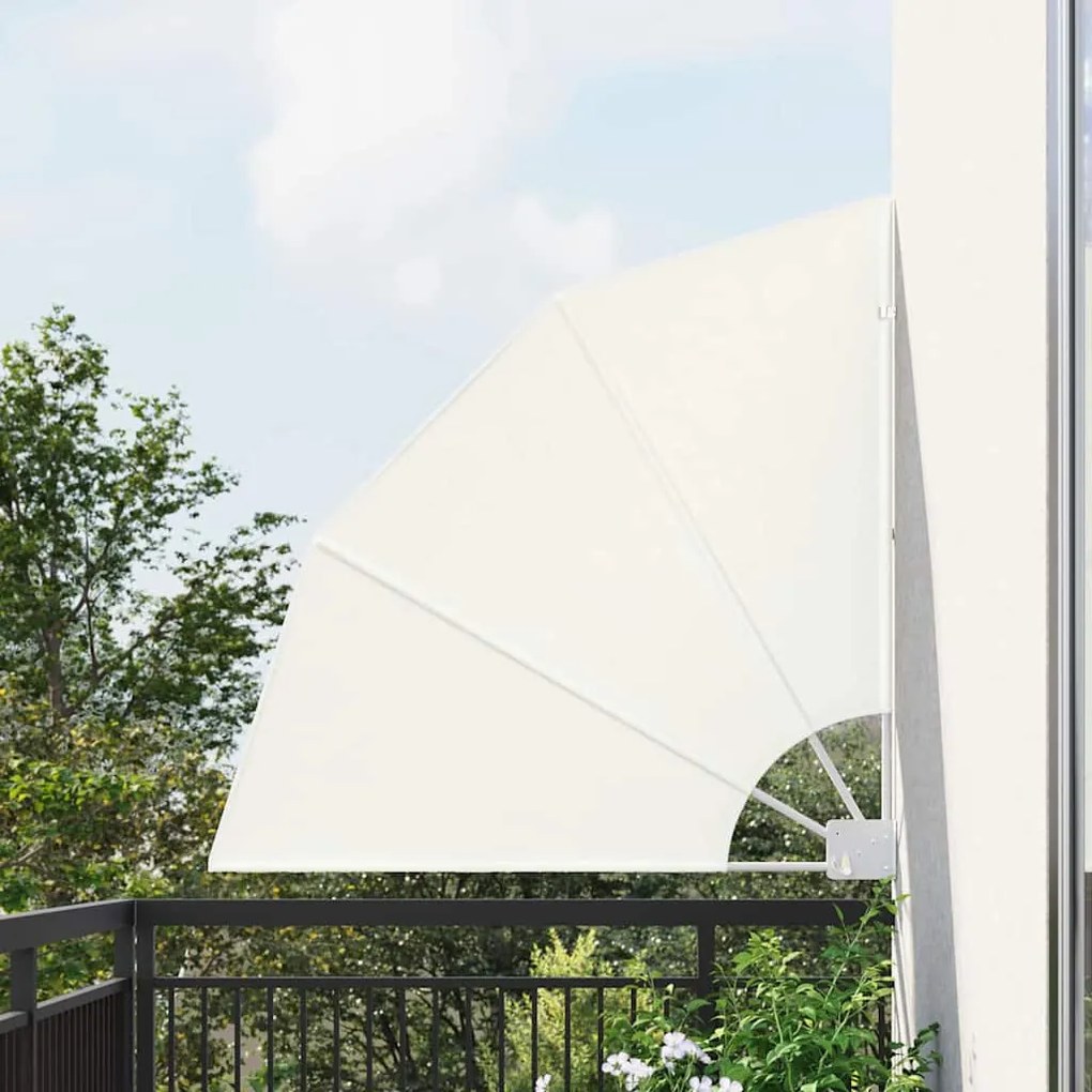 vidaXL Tela de Privacidade para Varanda Creme 115 x 115 cm tecido