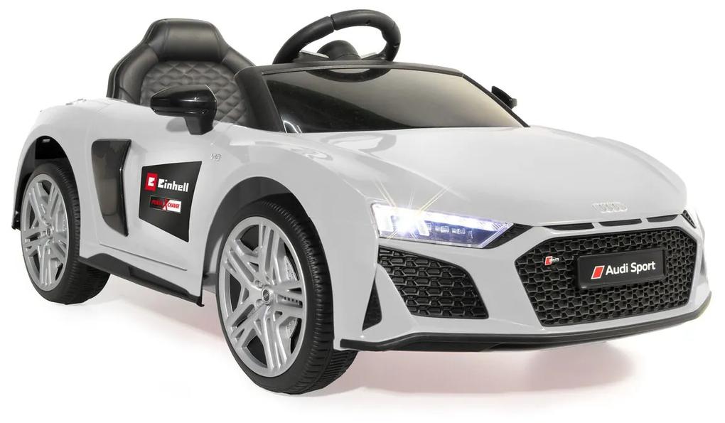 Carro elétrico infantil Audi R8 branco 18V Einhell Power X-Change Bateria e carregador não incluídos