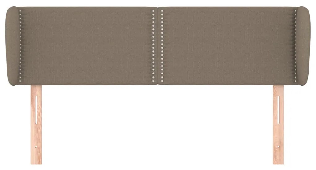 Cabeceira cama abas tecido 147x23x78/88 cm cinzento-acastanhado