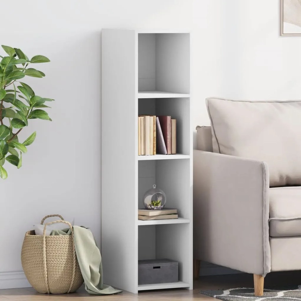 vidaXL Armário alto 30x41x124 cm derivados de madeira branco