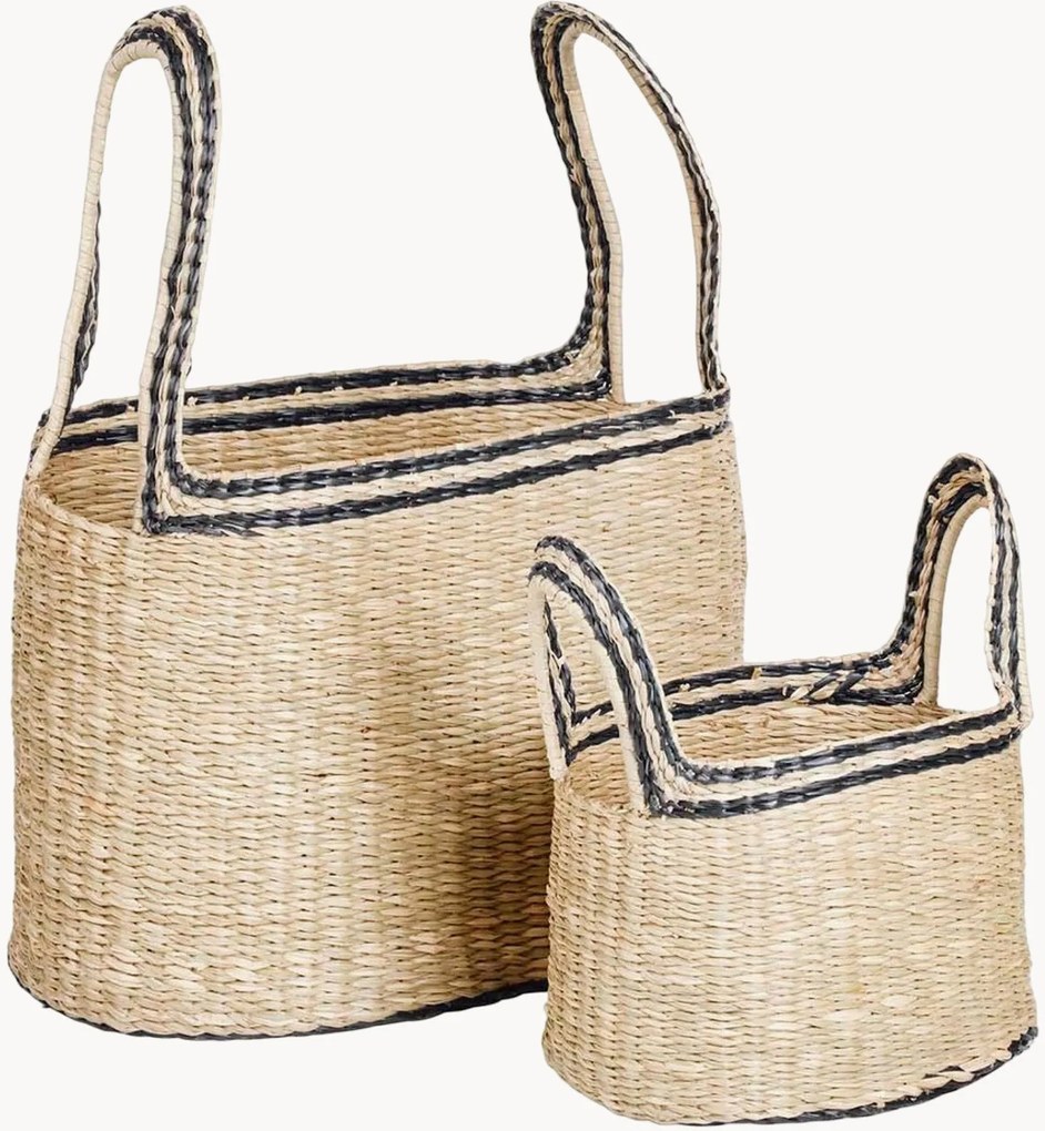 Cestos em erva marinha Lykke, conjunto de 2