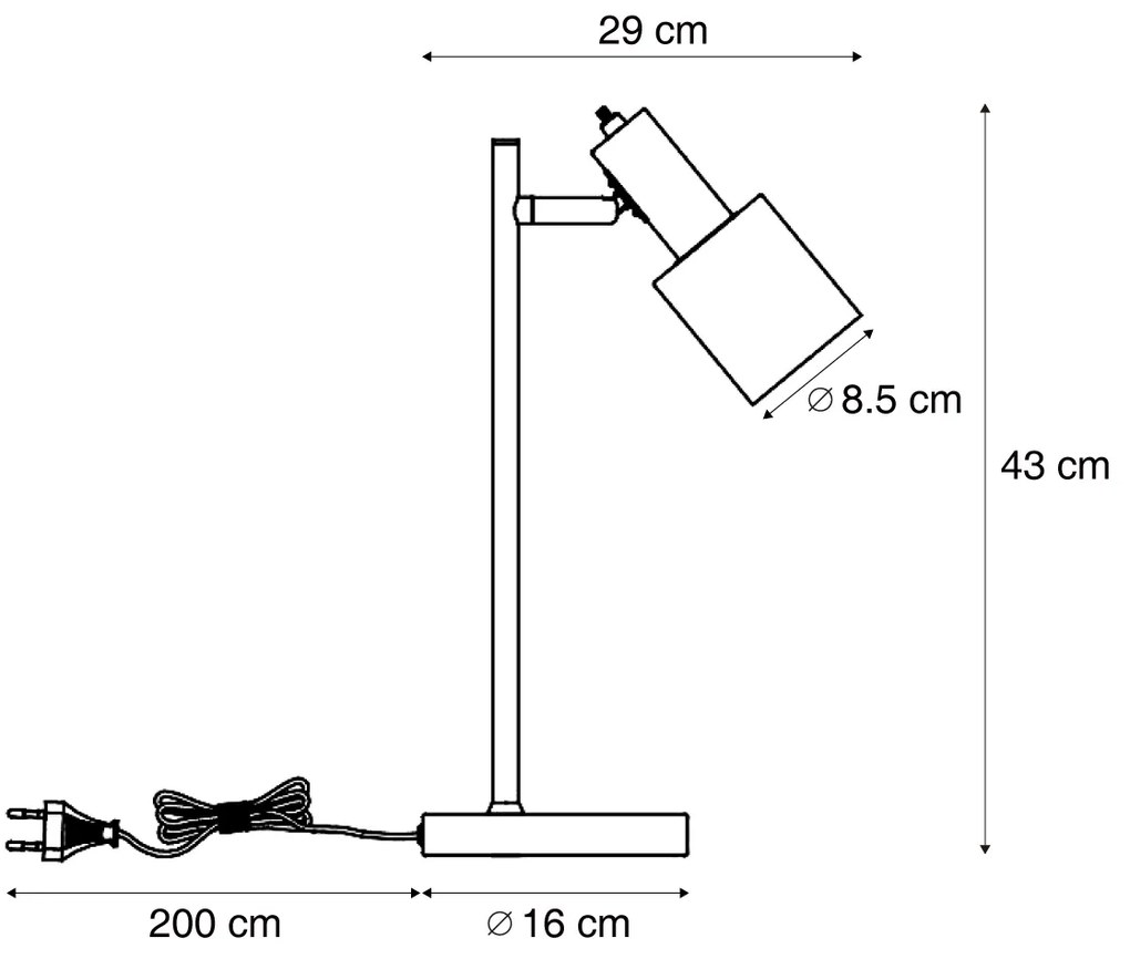 Candeeiro de mesa moderno verde - Stijn Moderno