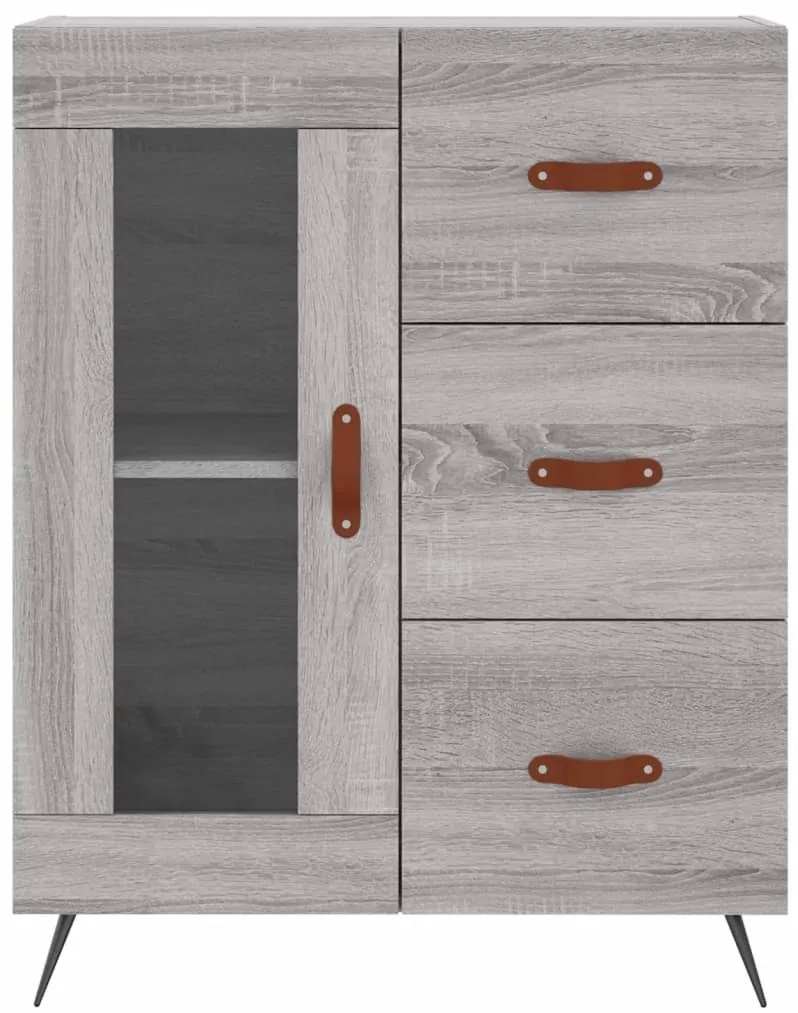 Armário alto 69,5x34x180 cm derivados de madeira sonoma cinza