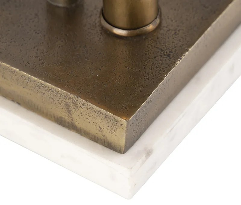 Candeeiro de mesa Art Deco bronze com base em mármore - Leaf Art Deco,Clássico / Antigo,Country / Rústico