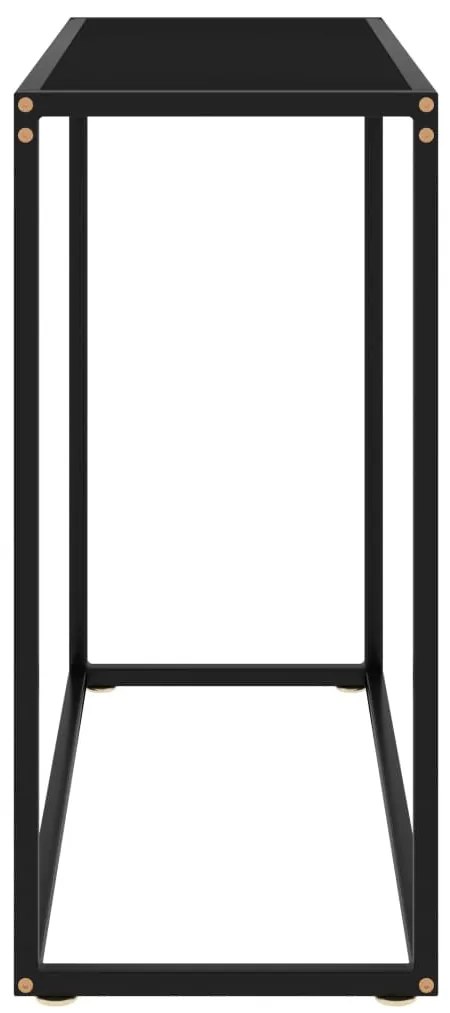 Mesa consola 80x35x75 cm vidro temperado preto