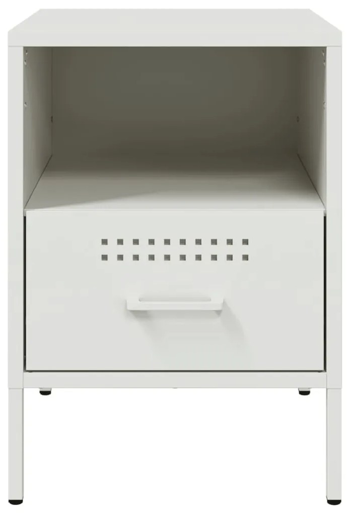 Mesa de cabeceira 36x39x50,5 cm aço branco