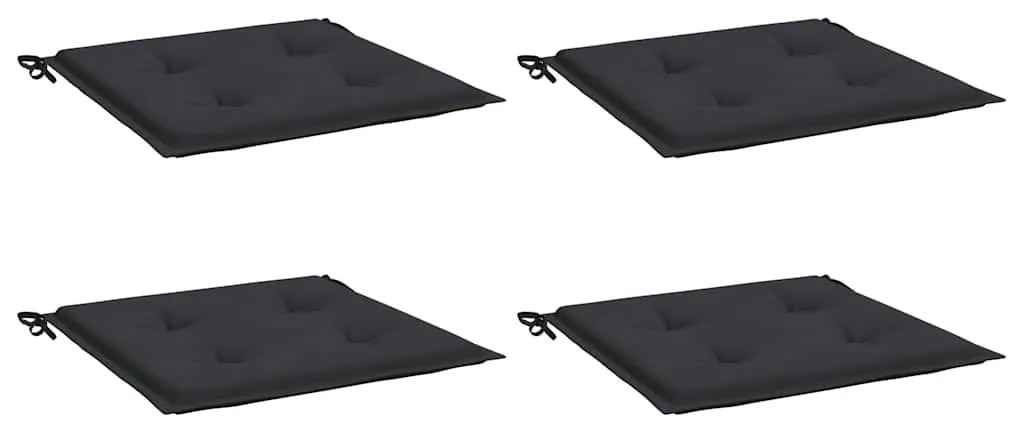 Almofadões p/ cadeiras de jardim 4 pcs tecido oxford preto