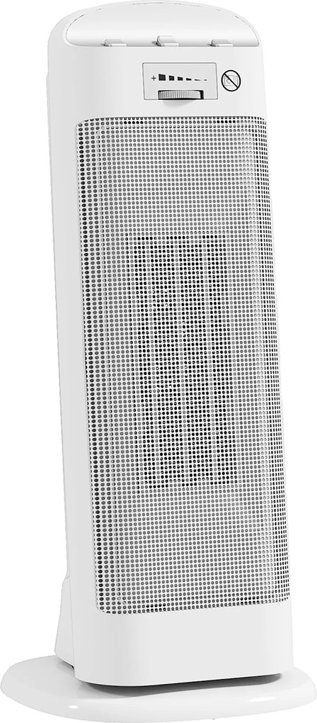 Aquecedor Elétrico de Baixo Consumo 2000W PTC com 4 Modos Termóstato Regulável Oscilação de 55° 20x20x49 cm Branco