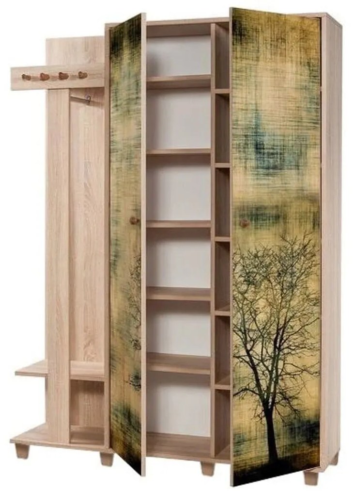 Cabide Garmanto – Carvalho Sonoma – 135 cm x 194 cm x 36 cm