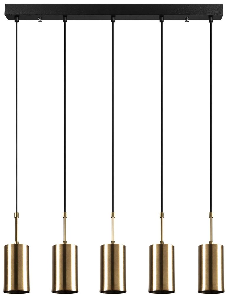Candeeiro de Teto Kem – Ouro e Preto – 79 x 9 cm