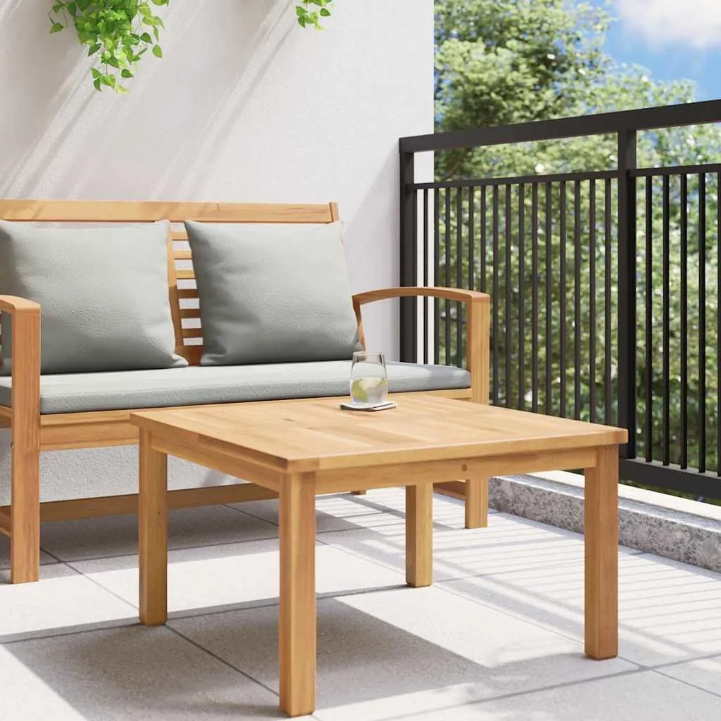 Mesa de centro Castanho 60 x 60 x 36 cm Madeira de teca sólida