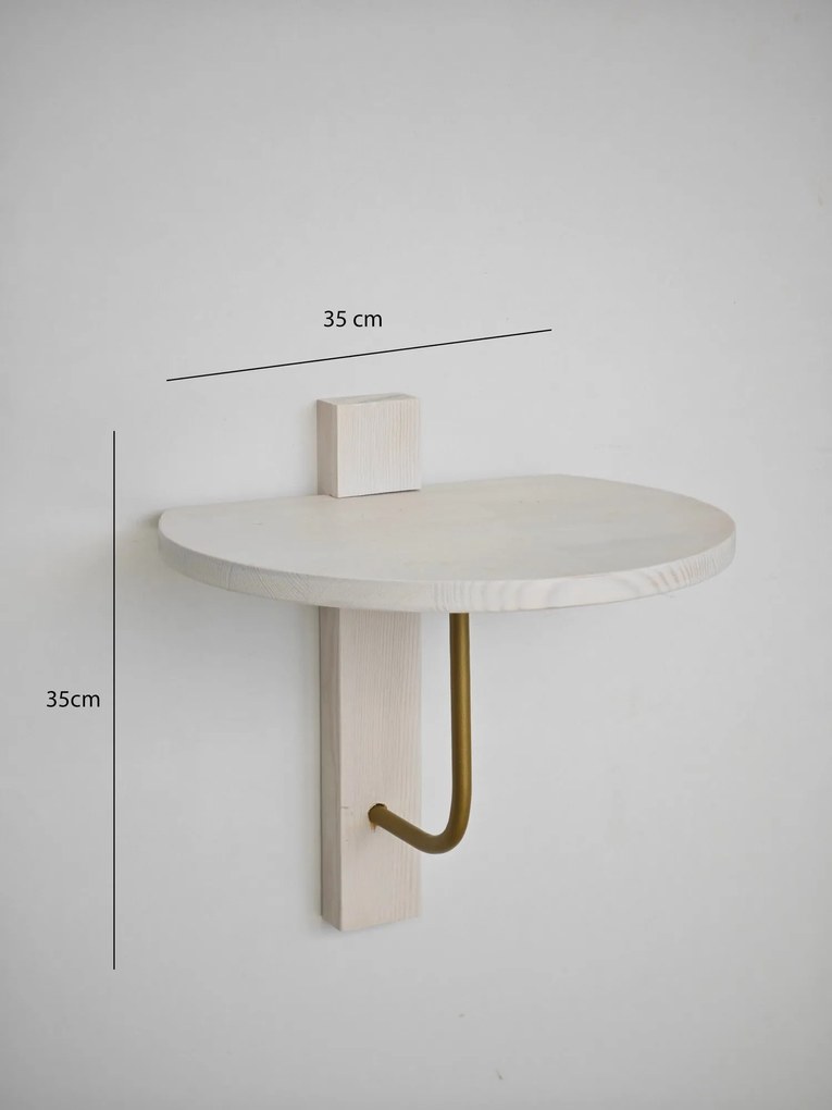 Prateleira de Parede Reve – Ouro e Branco – 35x35 cm