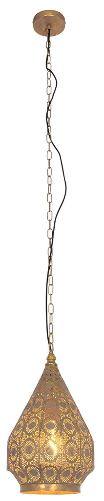 Candeeiro de suspensão oriental dourado 26 cm - Mowgli Oriental