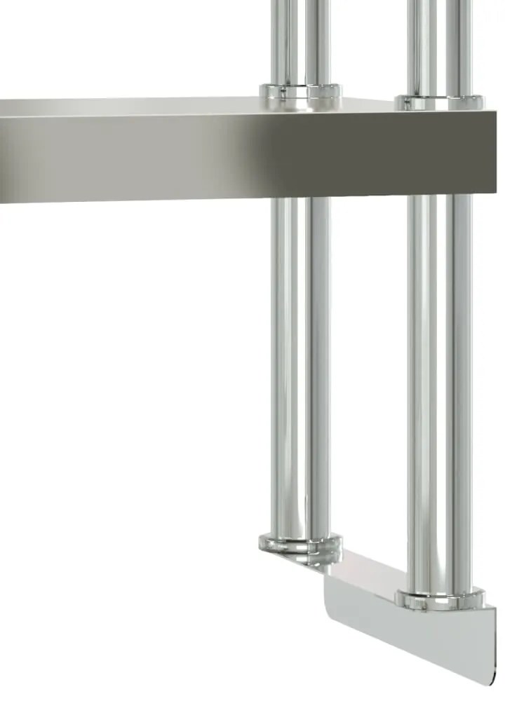 Unidade 2 prateleiras p/ mesa trabalho 110x30x65 cm aço inox.