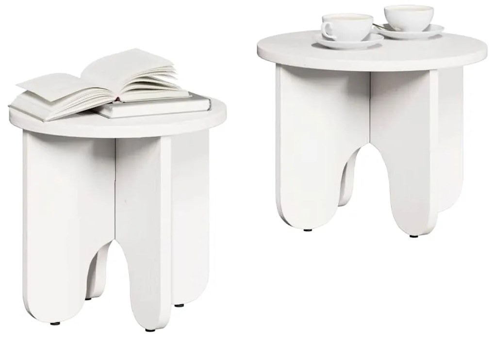 Conjunto de Mesas de Café 2 pcs Branco 39,5 x 39,5 x 30 cm