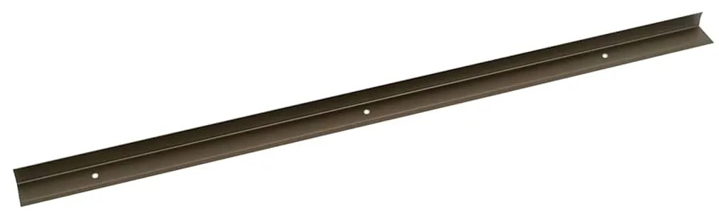 Perfis para degraus 10 pcs Castanho 67 cm Alumínio