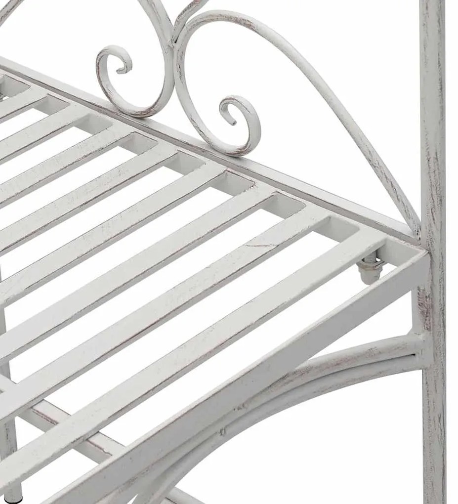 Banco Branco Metal 121 x 48 x 200 cm Inserções Decorativas