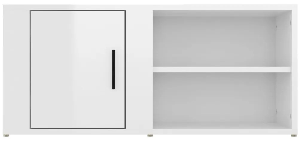Móvel de TV 80x31,5x36 cm derivados de madeira branco brilhante