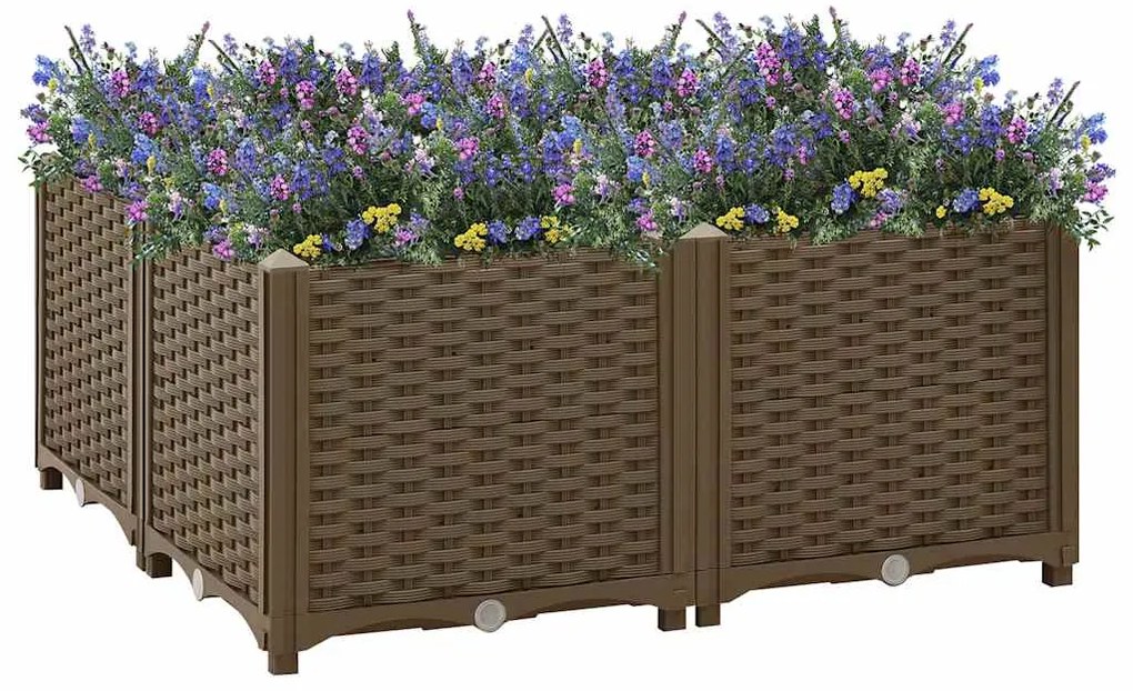 Canteiro elevado 80x80x38 cm polipropileno