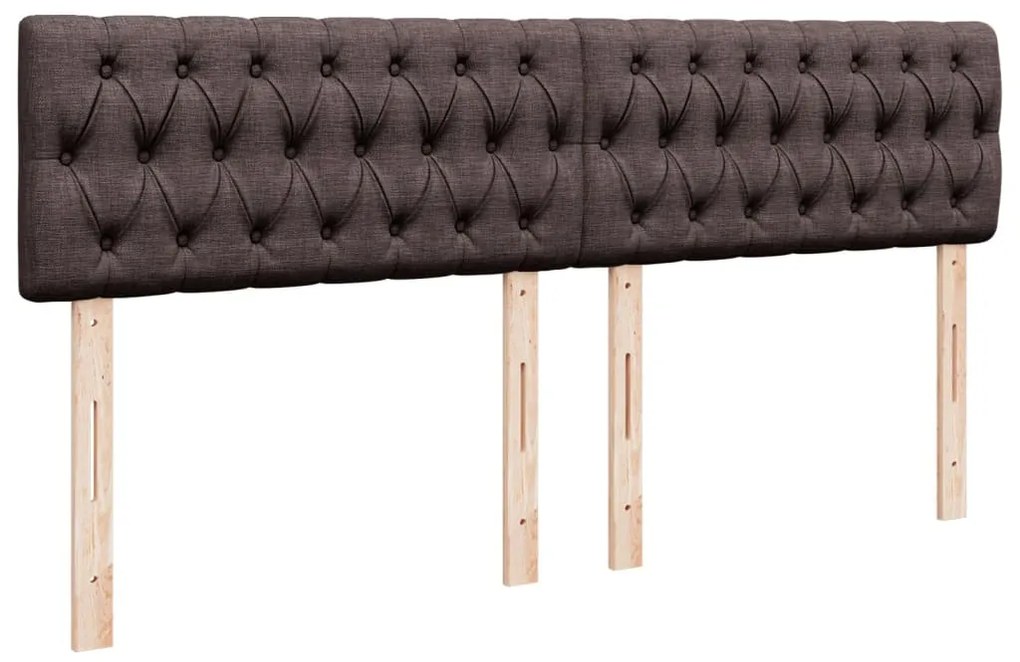 Cama com molas/colchão 180x200 cm tecido castanho-escuro