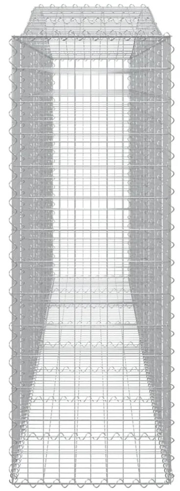 Cestos gabião arqueados 4pcs 400x50x140/160cm ferro galvanizado