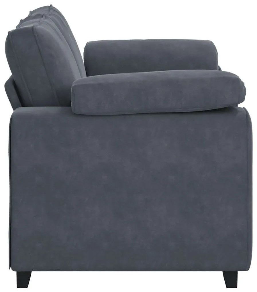 Sofá-luvas 120 cm veludo cinzento-escuro