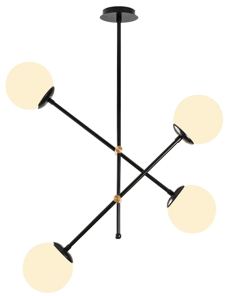 Candeeiro de Teto Best – Preto – 80 x 80 cm