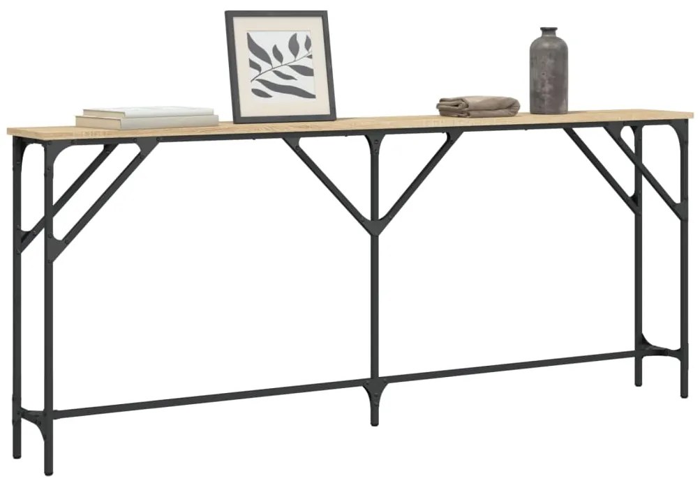 Mesa consola 180x23x75 cm derivados de madeira carvalho sonoma