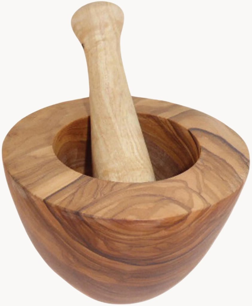 Almofariz e pilão em madeira de oliveira Mia