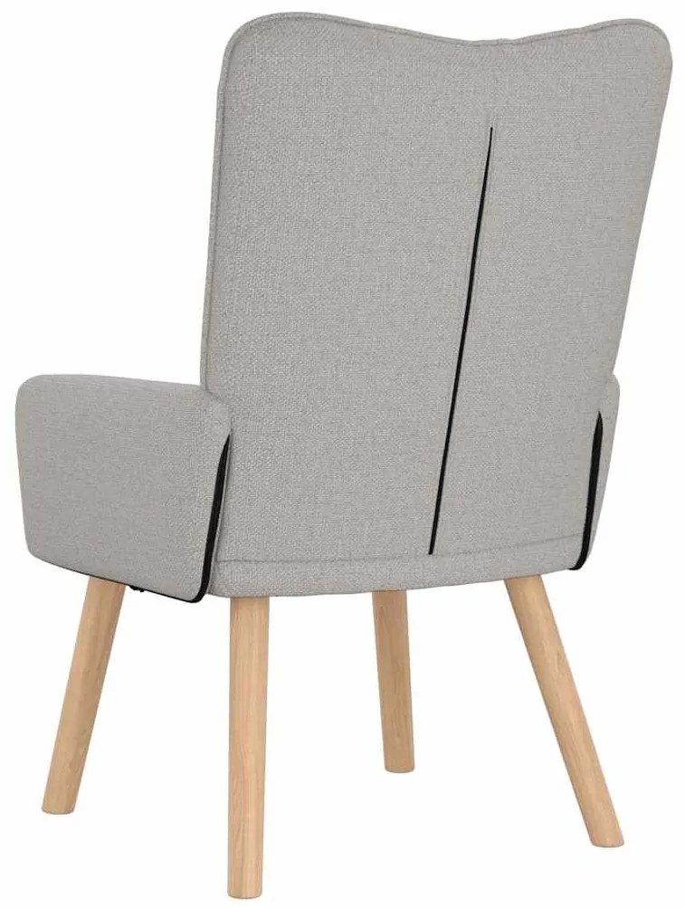 Poltrona Relaxante vidaXL Tecido Cinza Nuvem
