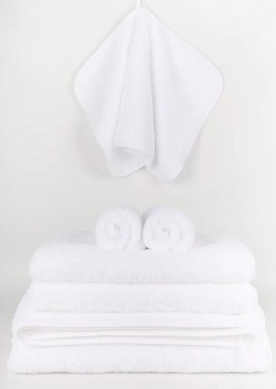 720 gr./m2 Algodão penteado - Jogo 3 toalhas de banho: Branco