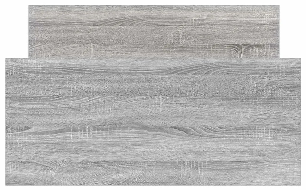 Estrutura de cama solteiro derivados madeira cinzento sonoma
