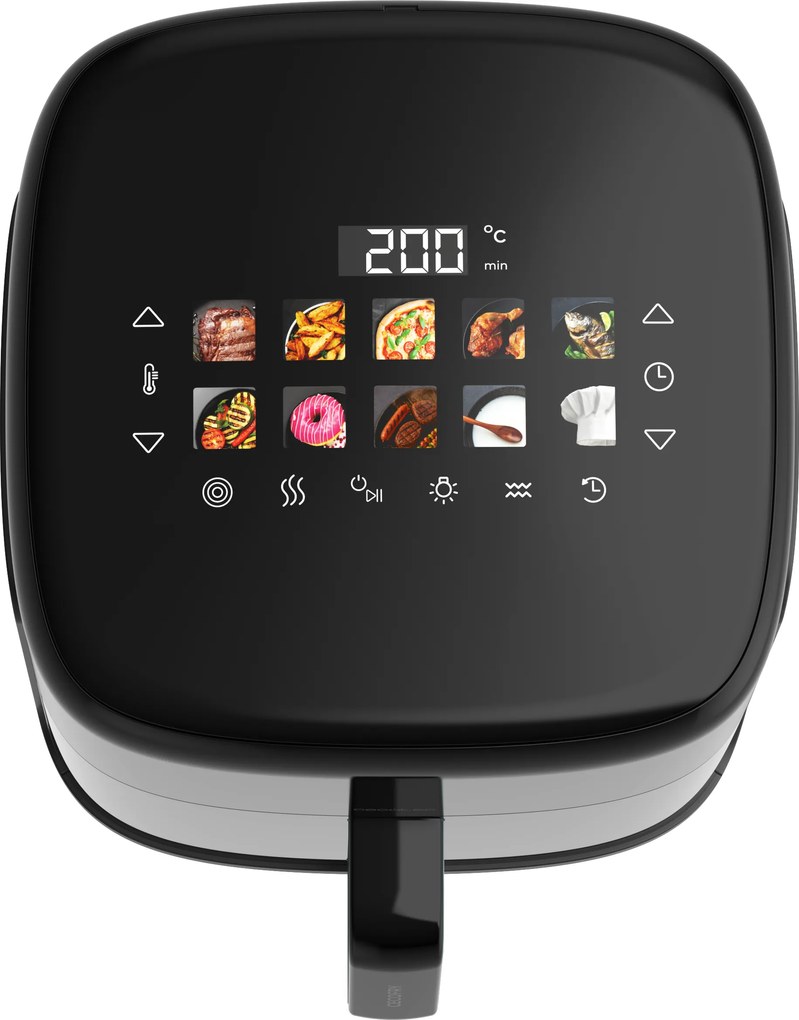  Fritadeira de ar com dupla resistência Cecofry&Grill Smokin'Prime 6500 capacidade de 6,5 litros e potência de 2200 W