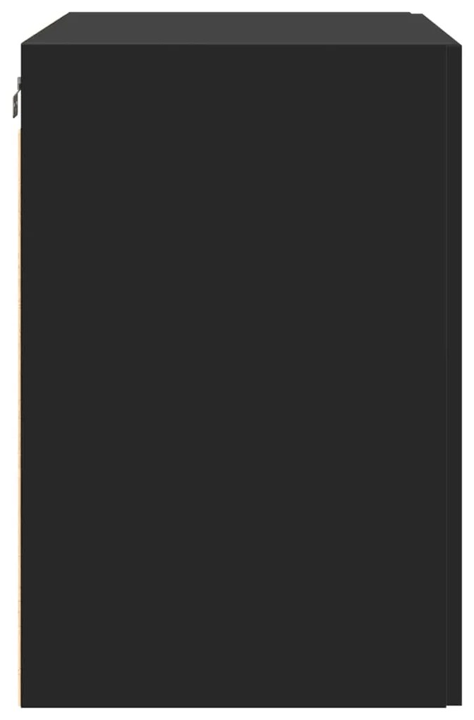 Armário de parede 80x42,5x40 cm derivados de madeira preto