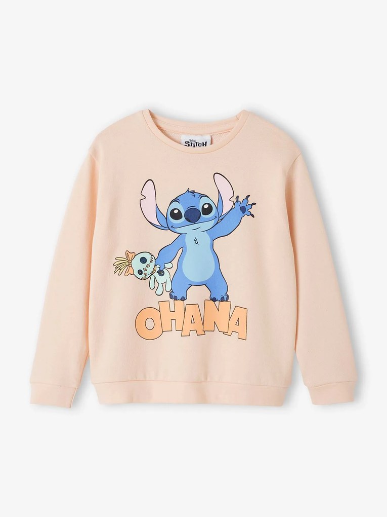 Agora -15% | Sweat Disney® Lilo e Stitch, para criança rosa-pálido