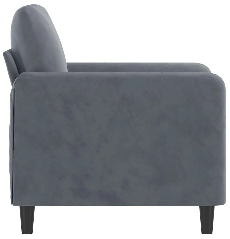 Poltrona 60 cm veludo verde-escuro