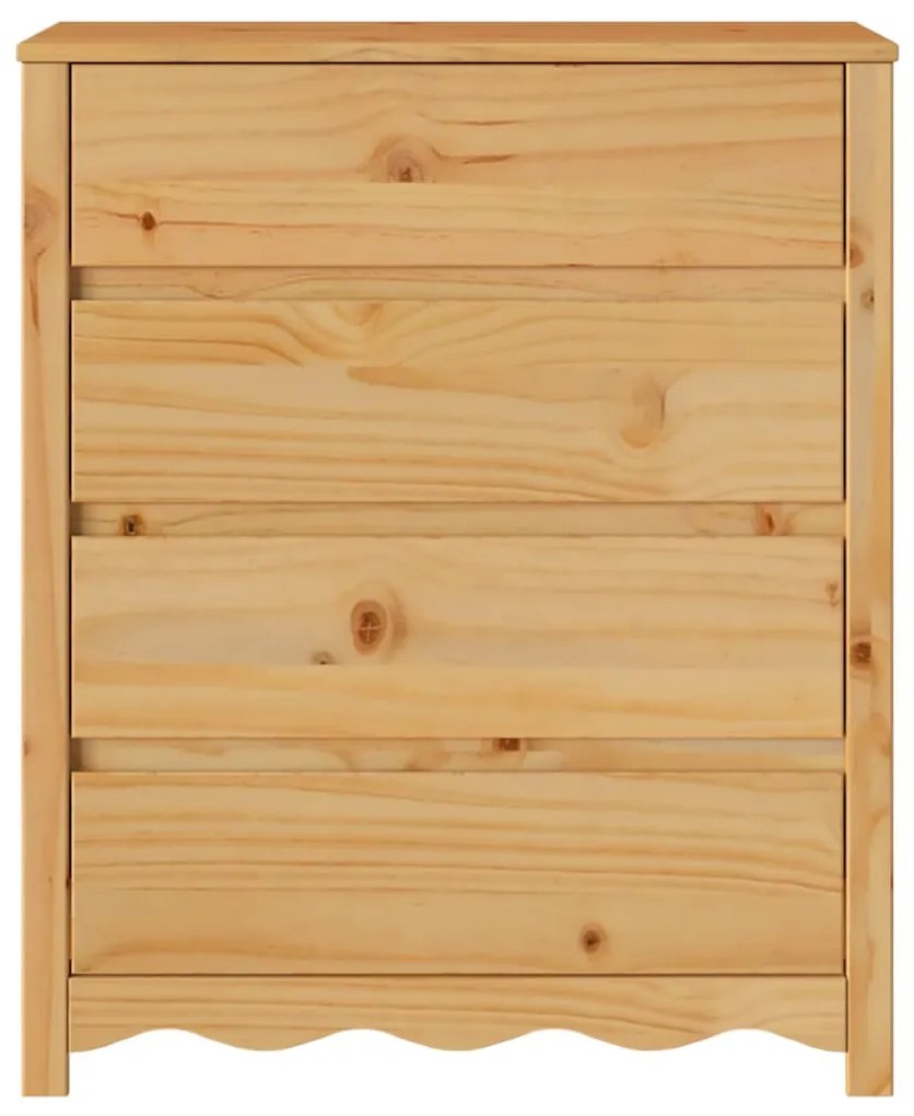 Cômoda vidaXL 'DRAMMEN'76,5x40x91 cm Madeira Sólida de Pinheiro