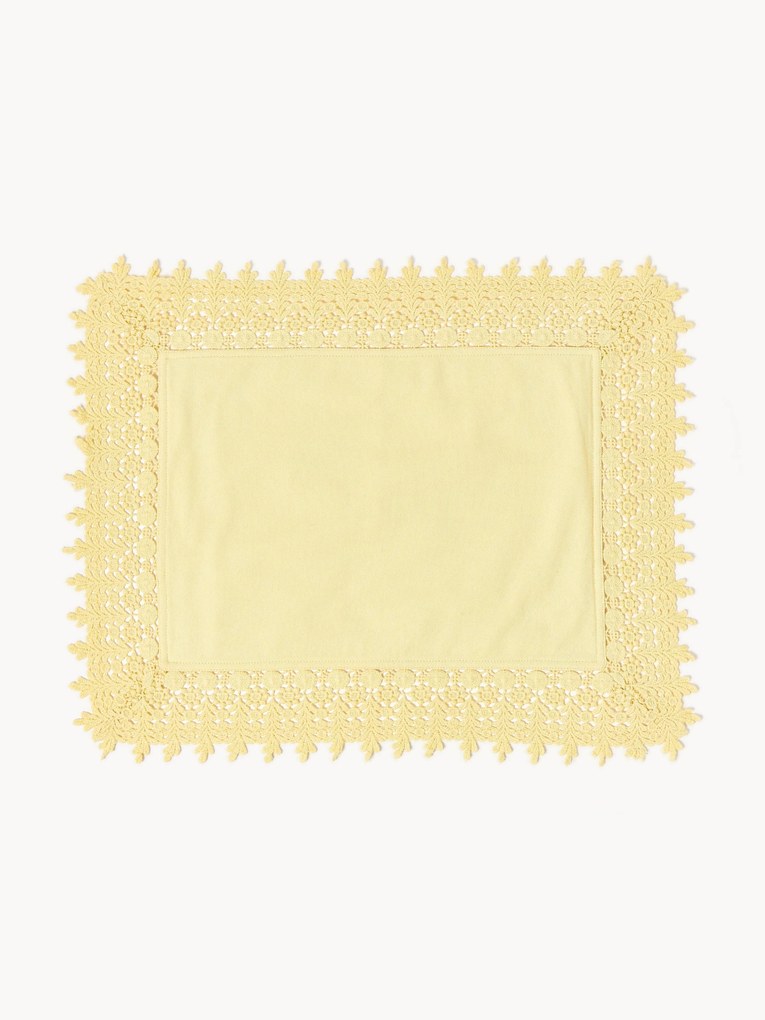 Individuais de mesa com renda Flavia, conjunto de 2