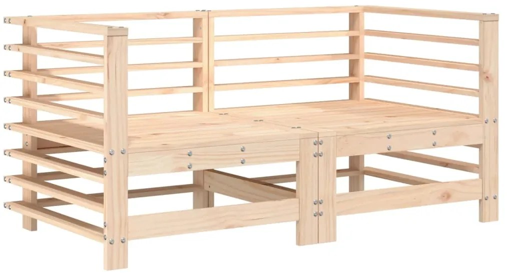 6 pcs conjunto lounge de jardim pinho maciço