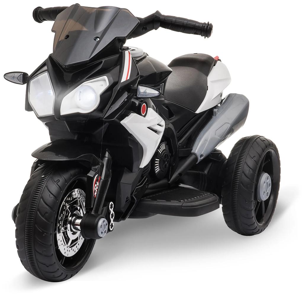 Motocicleta Elétrica Infantil com 3 Rodas Triciclo para Crianças acima de 3 anos com Bateria 6V Recarregável Funções de Música Buzina Faróis 86x42x52c