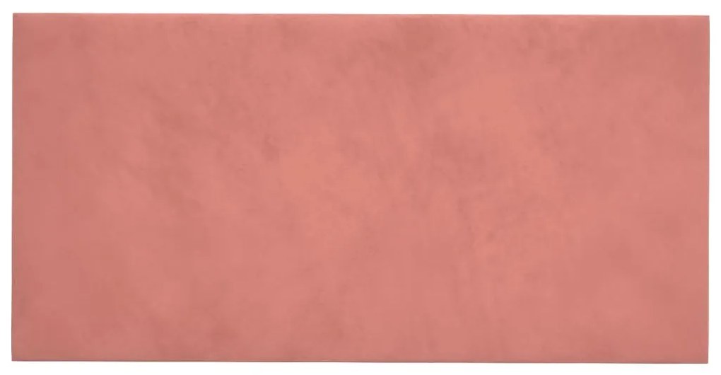 Painel de parede 12 pcs 60x30 cm veludo 2,16 m² rosa