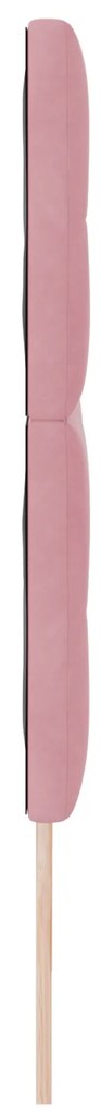 Cabeceira vidaXL Botões Estofada Rosa 180 cm Veludo