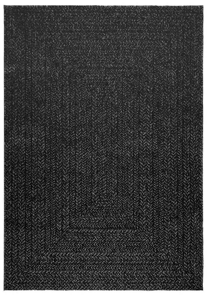 Tapete ZIZUR antracite 120x170 cm aspeto juta interior exterior