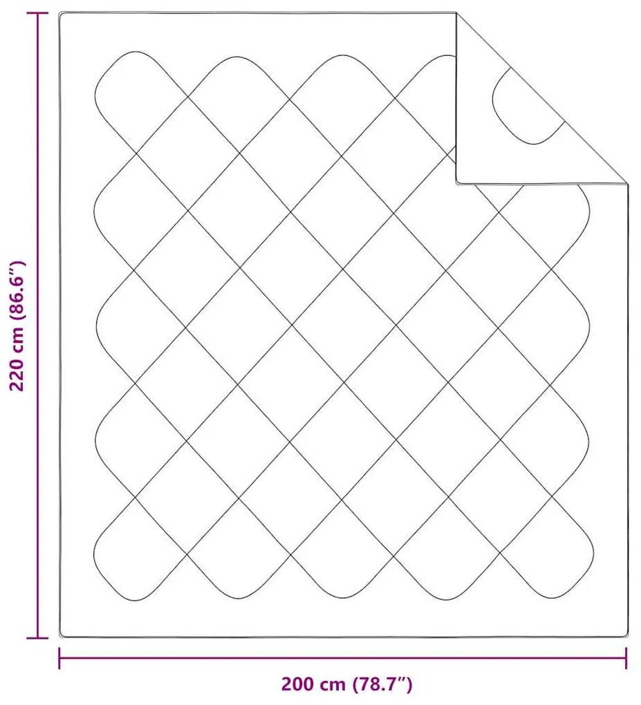 Colchas &amp; Edredons Branco 200 x 220 cm Microfibra