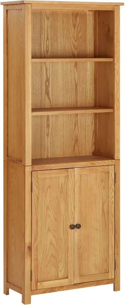 vidaXL Estante com 2 portas 70x30x180 cm madeira de carvalho maciça
