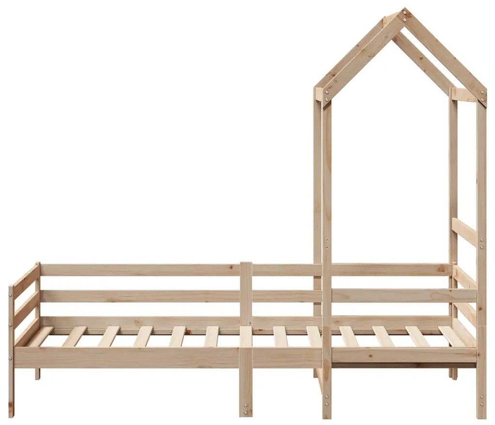 Sofá-cama com telhado 80x200 cm madeira de pinho maciça