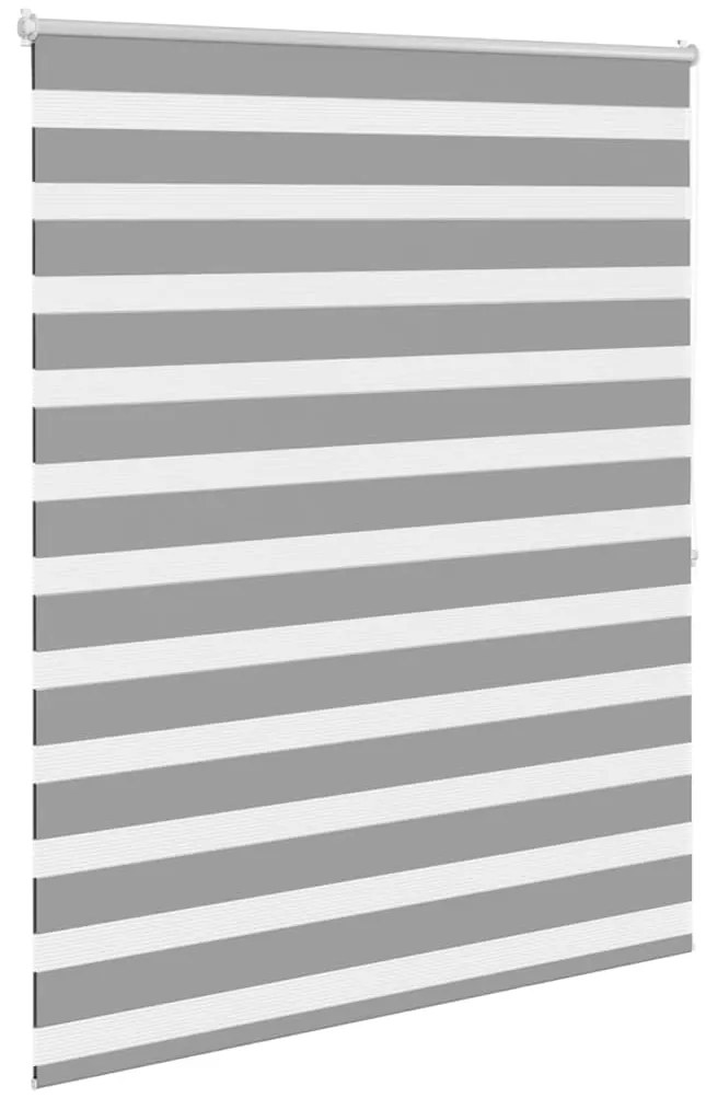 Estore de rolo 140 x 175 cm, linhas de zebra / Cinza