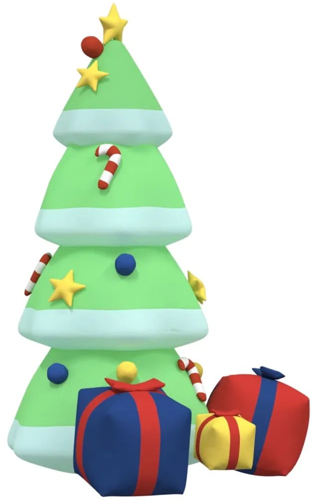 Árvore Natal insuflável com luzes LED 240 cm