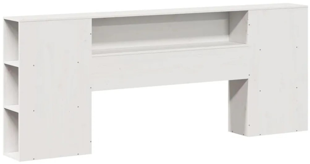 Cama sem colchão 200x200 cm madeira de pinho maciça branco